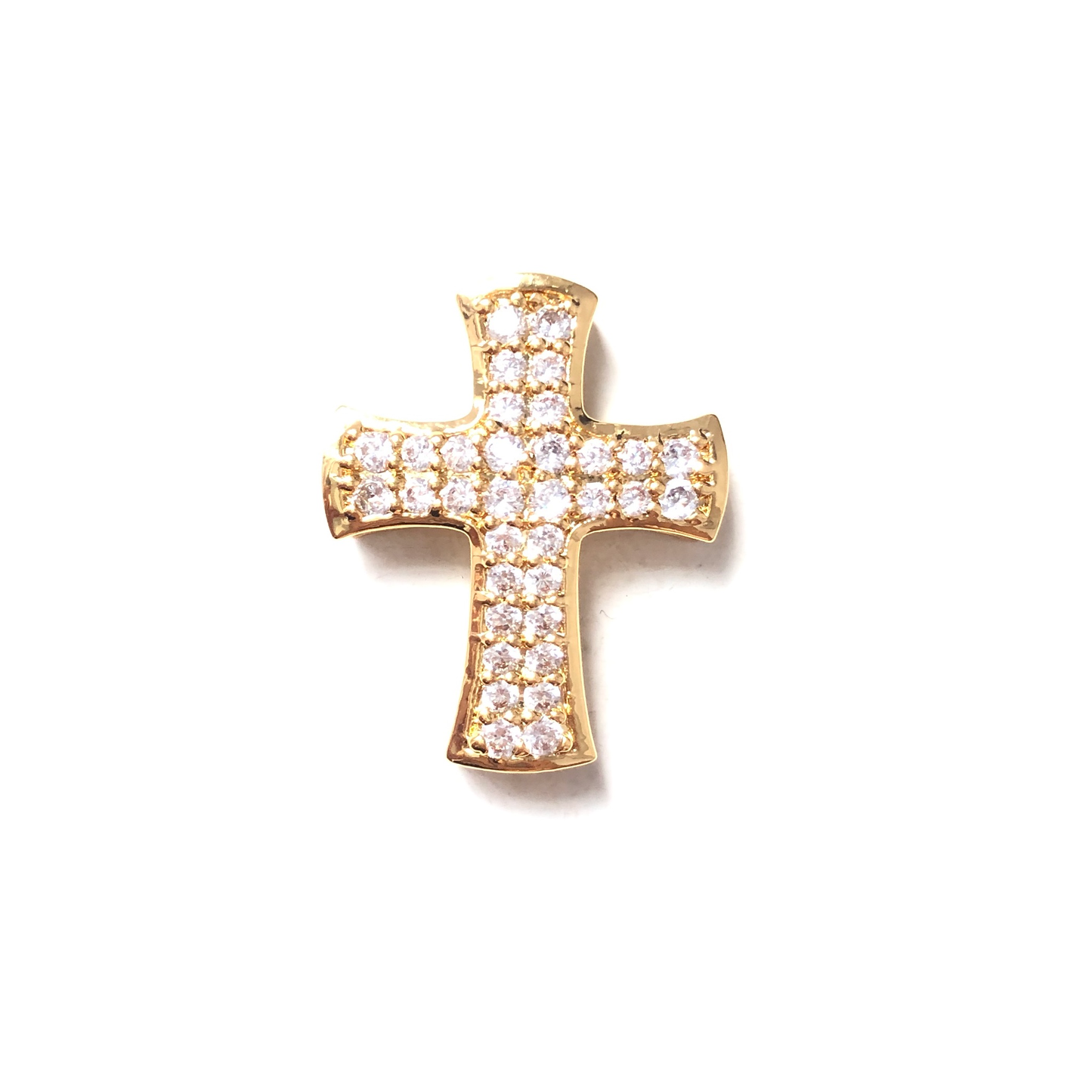 10pcs/lot 24*19mm CZ Paved Big Cross Centerpiece Spacers Gold CZ Paved Spacers Cross Spacers Charms Beads Beyond