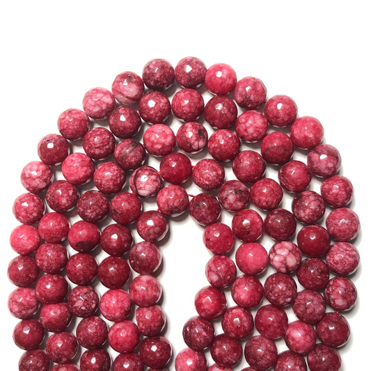 2 Strands/lot 12mm Brick Red Faceted Jade Stone Beads Stone Beads 12mm Stone Beads Faceted Jade Beads New Beads Arrivals Charms Beads Beyond