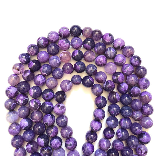 2 Strands/lot 10mm Purple Round Fire Agate Stone Beads Stone Beads New Beads Arrivals Round Agate Beads Charms Beads Beyond