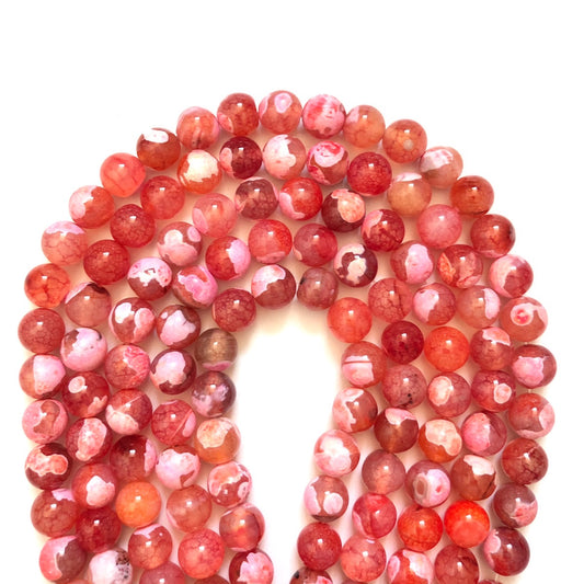 2 Strands/lot 10mm Red Orange Round Fire Agate Stone Beads Stone Beads New Beads Arrivals Round Agate Beads Charms Beads Beyond