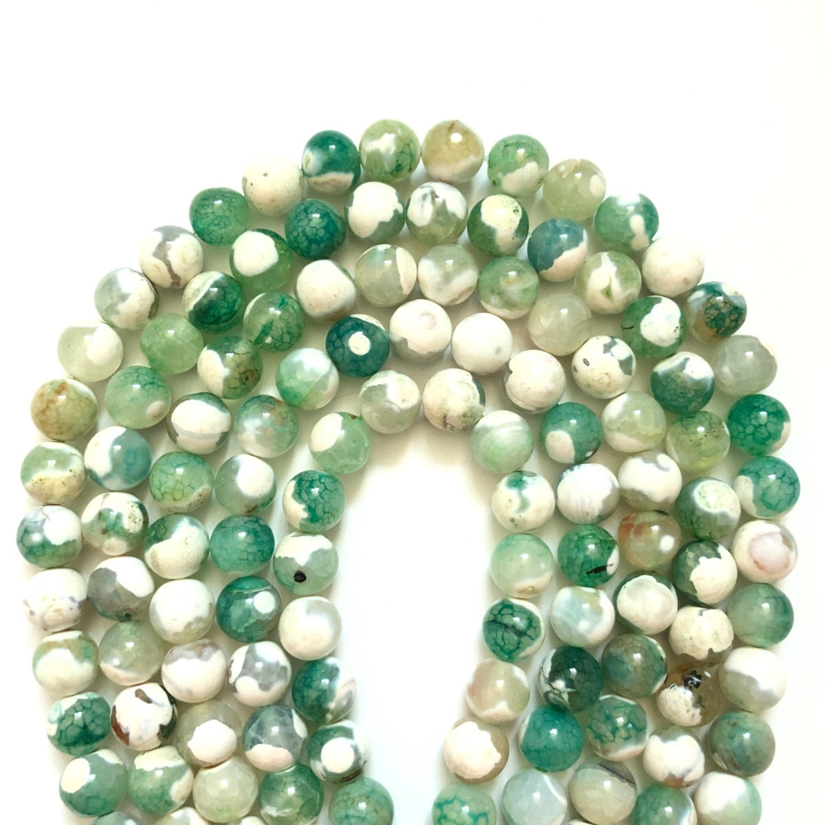 2 Strands/lot 10mm Green Round Fire Agate Stone Beads Stone Beads New Beads Arrivals Round Agate Beads Charms Beads Beyond