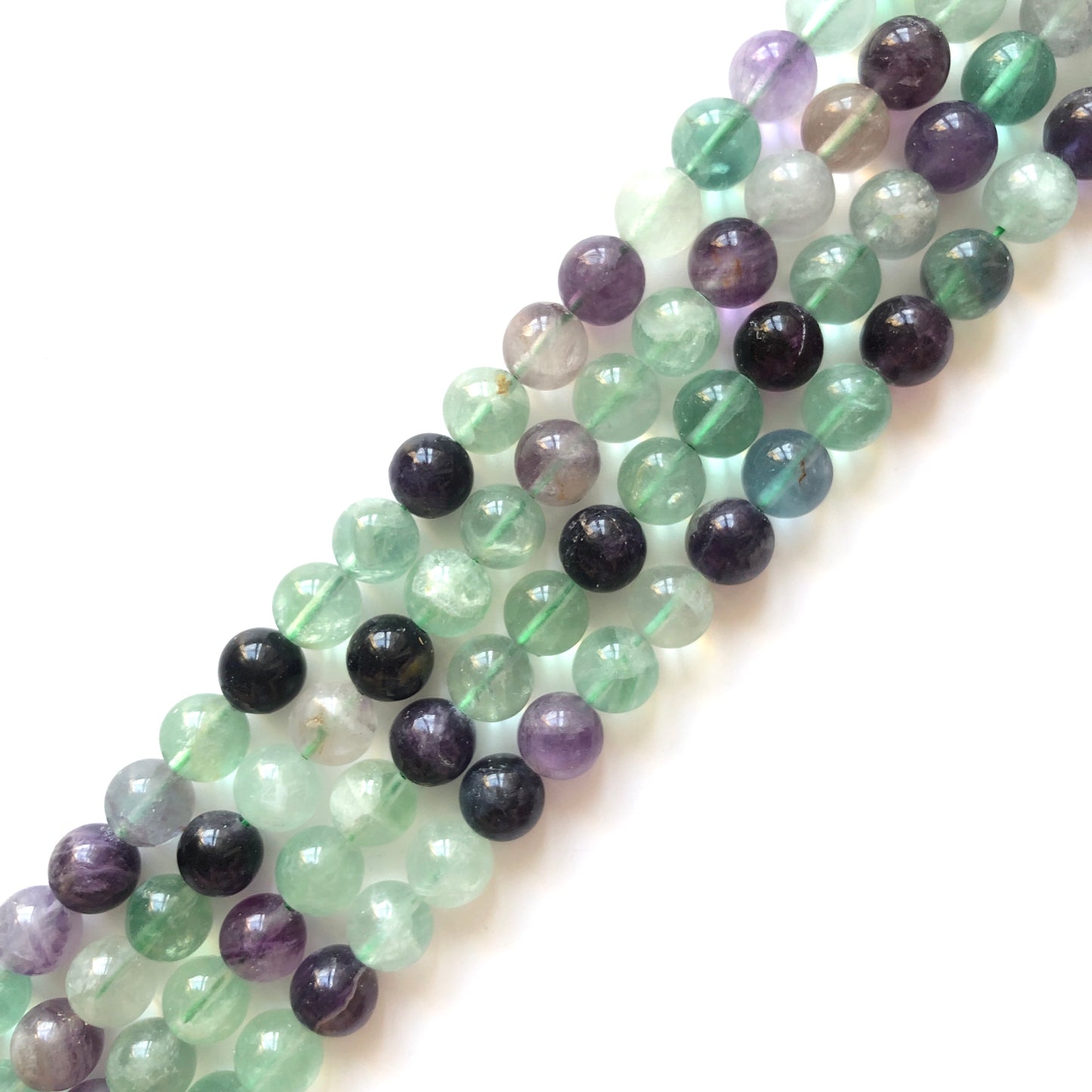 2 Strands/lot 10mm Fluorite Stone Round Beads Stone Beads Other Stone Beads Charms Beads Beyond