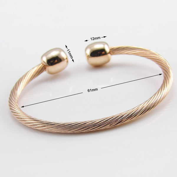 5pcs/lot Stainless Steel Open Bangle for Women Rose Gold Women Bracelets Charms Beads Beyond