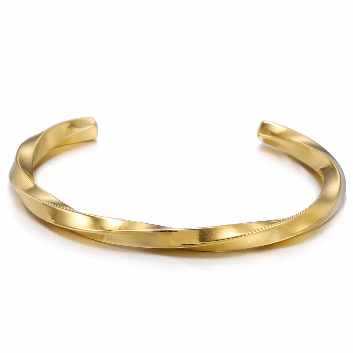 5pcs/lot Stainless Steel Twist Open Bangle for Women & Men Gold Women & Men Bracelets Charms Beads Beyond