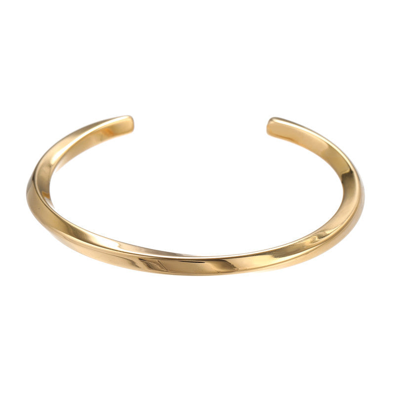 5pcs/lot Stainless Steel Open Bangle for Women & Men Gold Women & Men Bracelets Charms Beads Beyond
