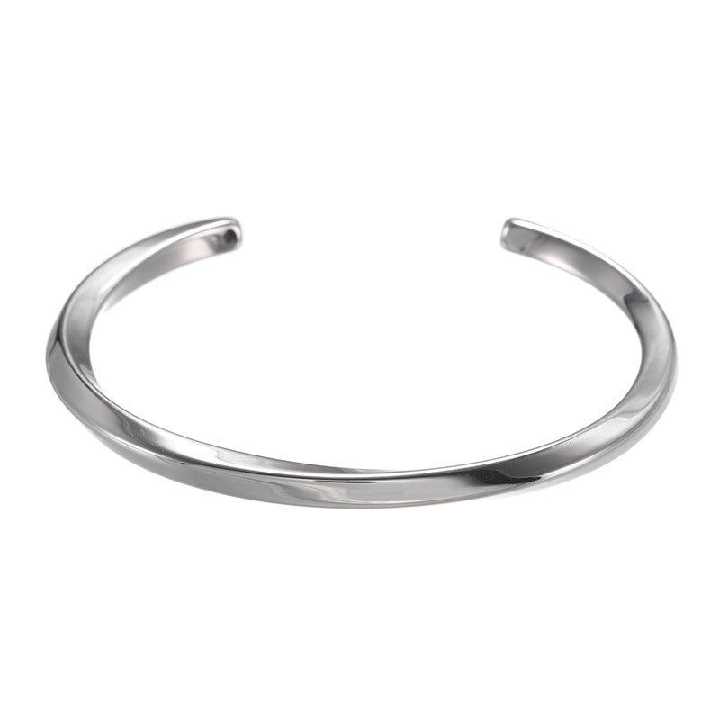 5pcs/lot Stainless Steel Open Bangle for Women & Men Silver Women & Men Bracelets Charms Beads Beyond