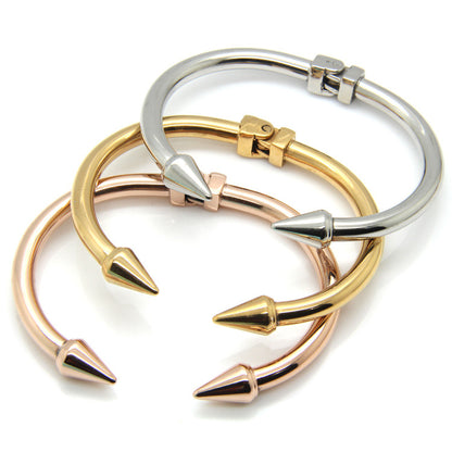 5pcs/lot Stainless Steel Double Nail Bangle for Women Women Bracelets Charms Beads Beyond