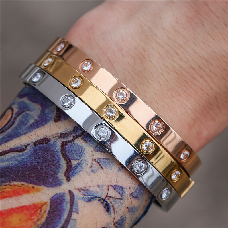 5pcs/lot Stainless Steel Bangle for Women & Men 6mm Mix Colors Women & Men Bracelets On Sale Charms Beads Beyond