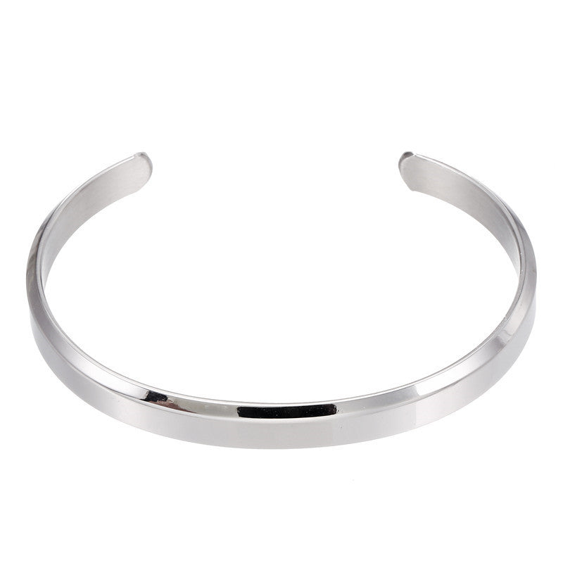 5pcs/lot Stainless Steel Open Bangle for Women & Men Silver Men Bracelets Charms Beads Beyond