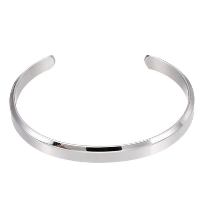 5pcs/lot Stainless Steel Open Bangle for Women & Men Silver Men Bracelets Charms Beads Beyond