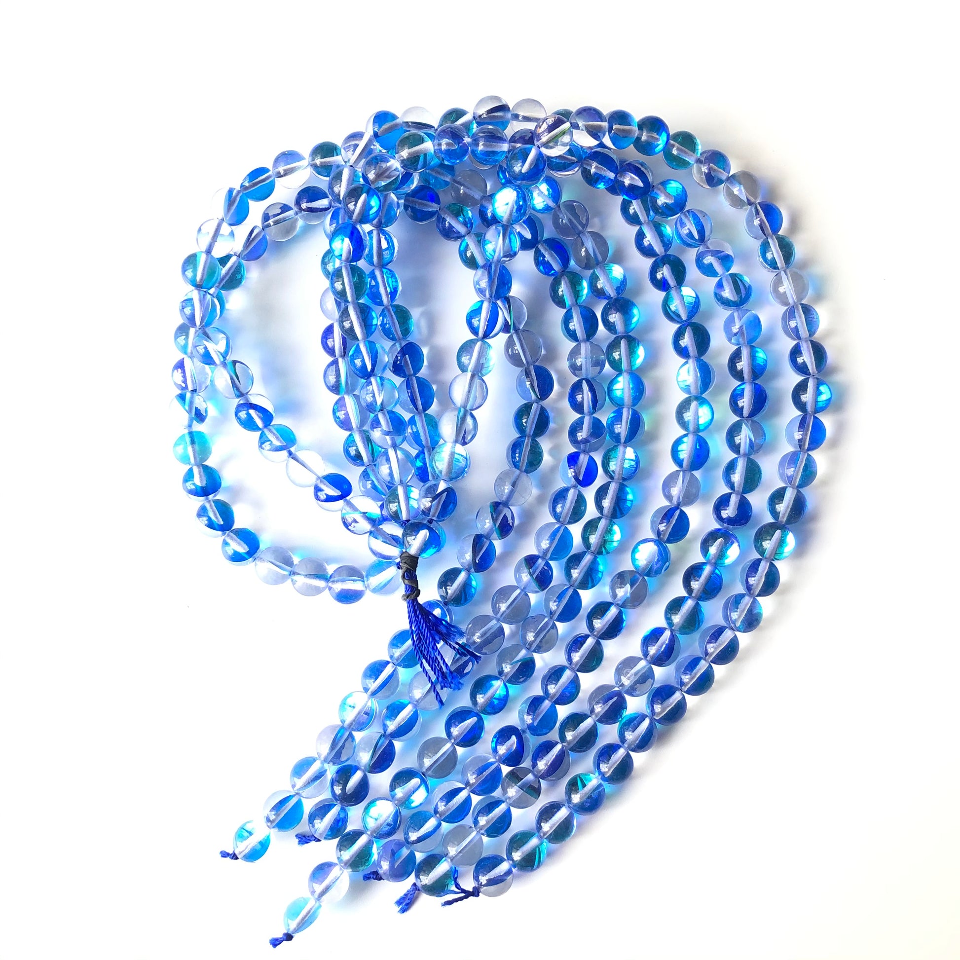 2 Strands/lot 10mm Blue Moonstone Beads Glass Beads Round Glass Beads Charms Beads Beyond
