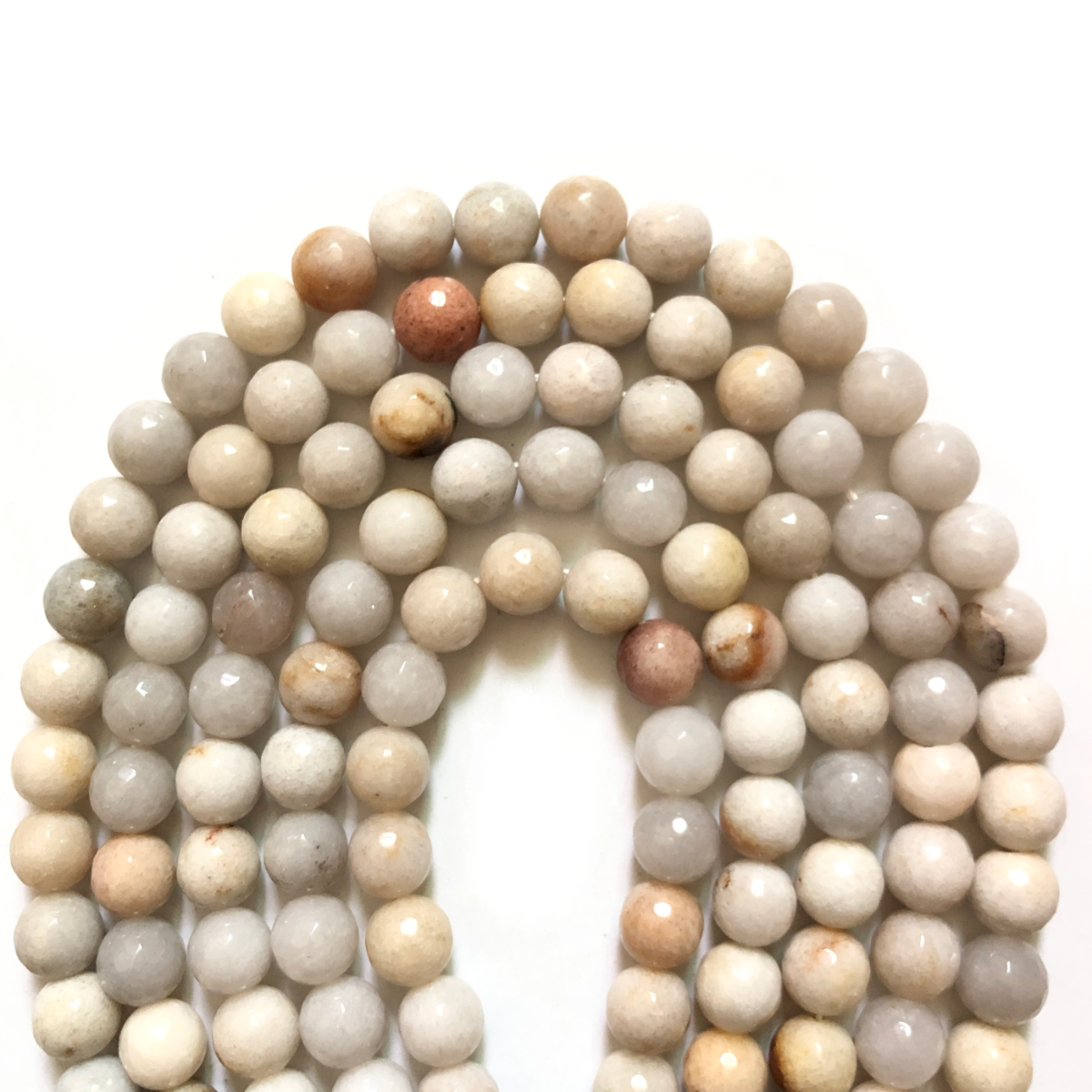 2 Strands/lot 10mm Gray Ivory Faceted Jade Stone Beads Stone Beads Faceted Jade Beads New Beads Arrivals Charms Beads Beyond