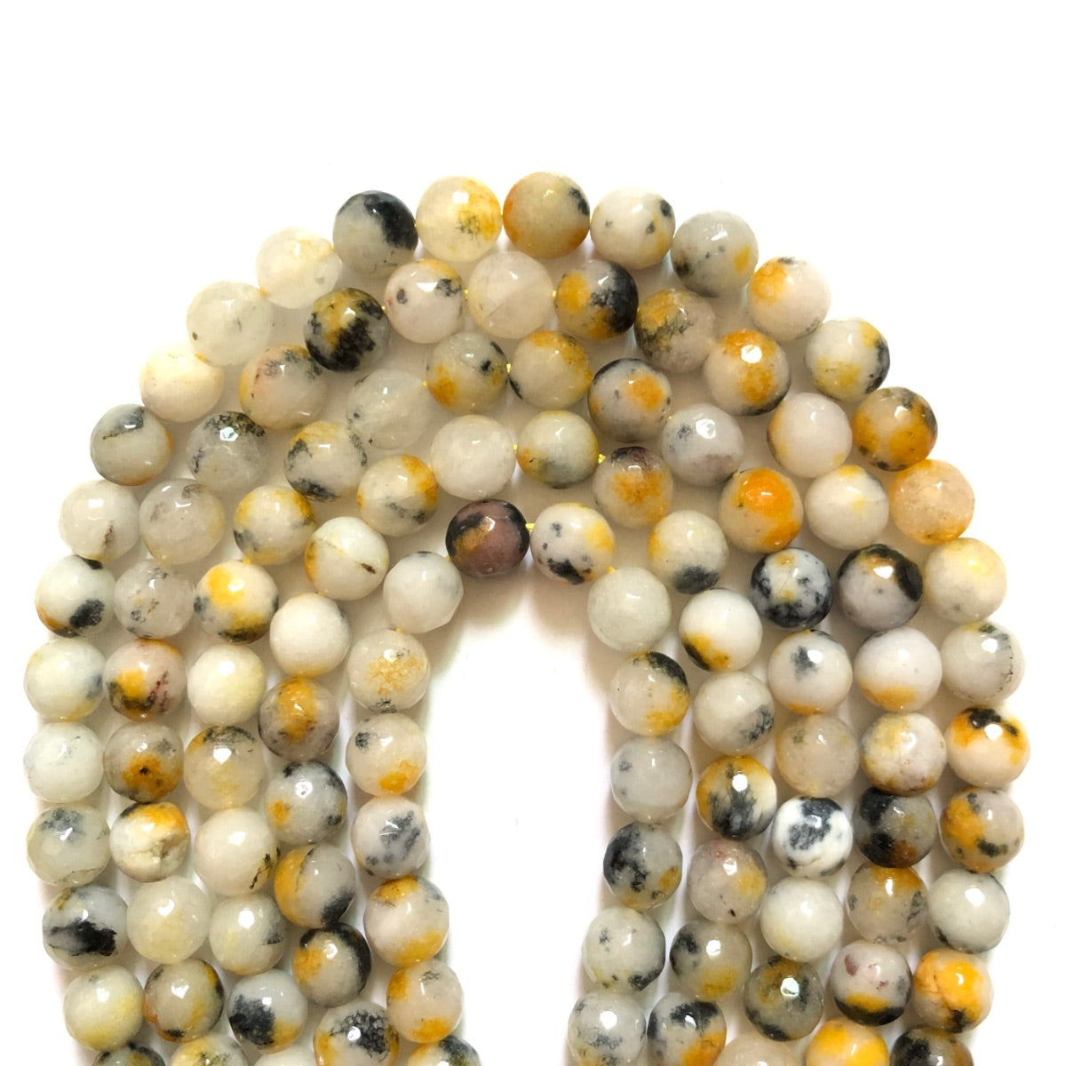2 Strands/lot 10mm White Yellow Black Faceted Jade Stone Beads Stone Beads Faceted Jade Beads New Beads Arrivals Charms Beads Beyond
