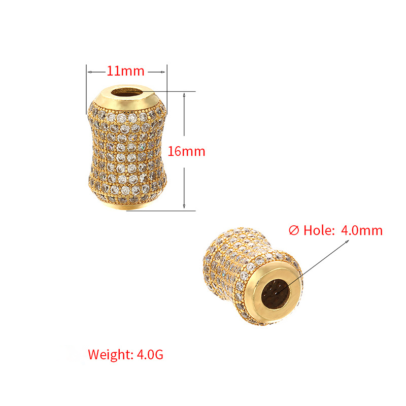 20pcs/lot 11*16mm CZ Paved Tube Spacers CZ Paved Spacers Tube Bar Centerpieces Charms Beads Beyond