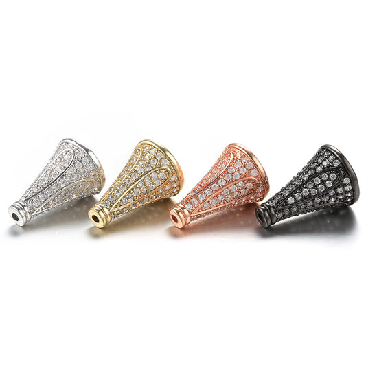 20pcs/lot CZ Paved Awl Spacers Mix Color CZ Paved Spacers Charms Beads Beyond