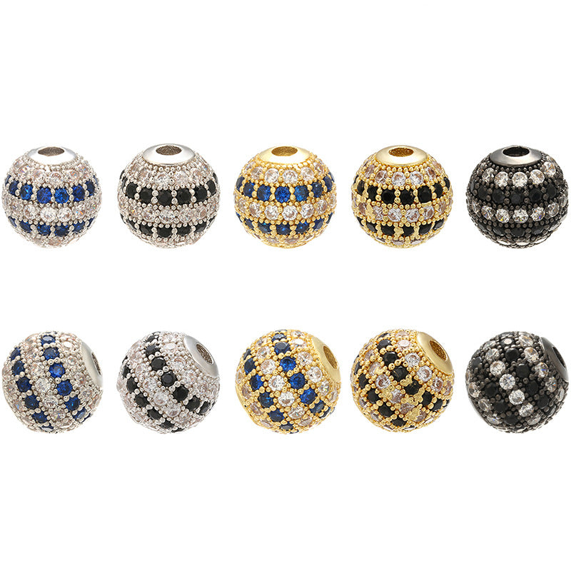 20pcs/lot 10mm CZ Paved Round Ball Spacers Mix Color CZ Paved Spacers 10mm Beads Ball Beads Charms Beads Beyond