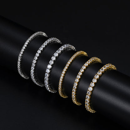 5pcs/lot 3/4/5mm CZ Paved 7inch/8 inch Gold Silver Tennis Bracelets Women Bracelets Charms Beads Beyond