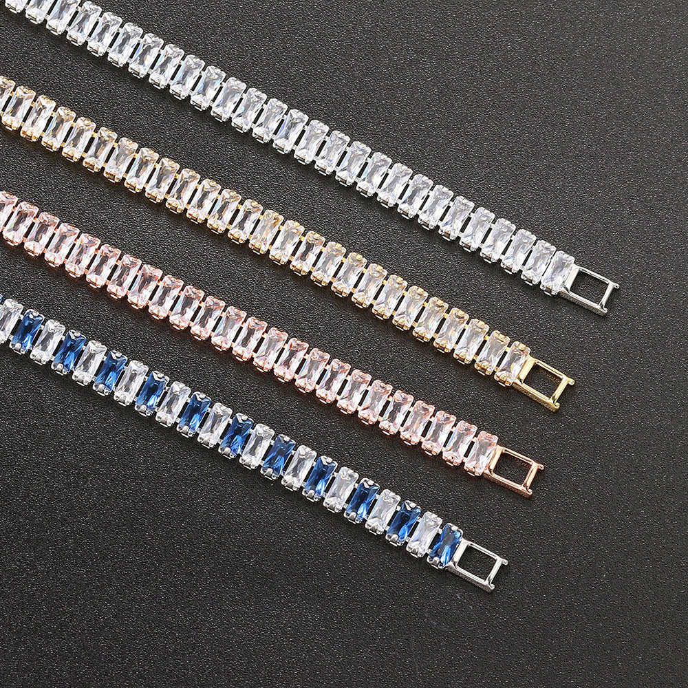 10pcs/lot Gold Plated 2.5*5mm CZ Pave Gold Silver Rose Gold Bracelet Women Bracelets Charms Beads Beyond