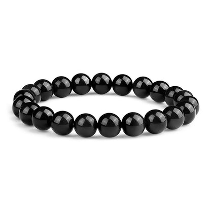 5 Sets/Lot 8mm Tiger Eye Hematite Black Obsidian Bracelet Set for Men Men Bracelets Charms Beads Beyond