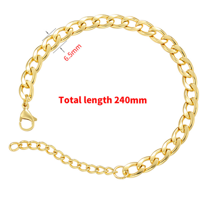 10pcs/lot Gold Silver Stainless Steel Link Chain Adjustable Bracelets for Women Women Bracelets Charms Beads Beyond