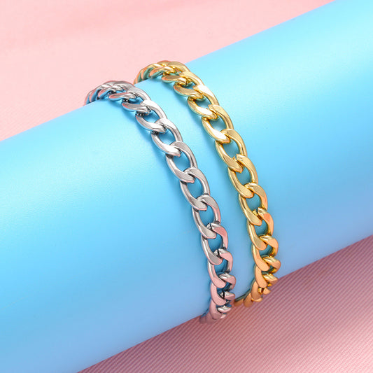 10pcs/lot Gold Silver Stainless Steel Link Chain Adjustable Bracelets for Women Mix Colors Women Bracelets Charms Beads Beyond