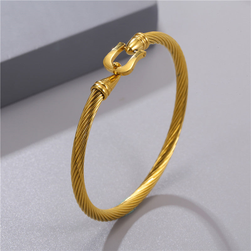 5pcs/lot Fashion Stainless Steel Bangle for Men Gold Men Bracelets Charms Beads Beyond