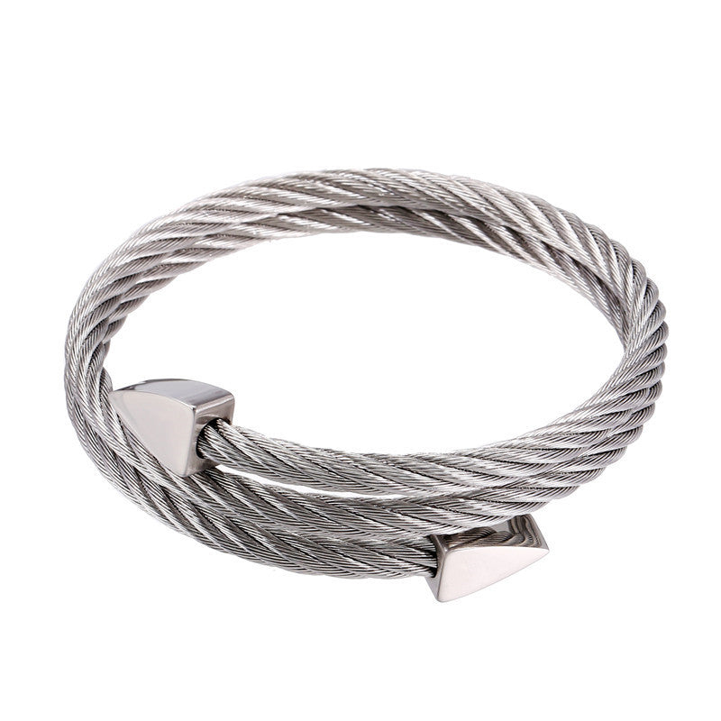 5pcs/lot Fashion Stainless Steel Arrow Bangle for Men Silver Men Bracelets Charms Beads Beyond