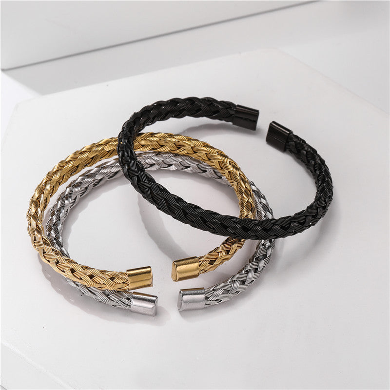 5pcs/lot Fashion Stainless Steel Bangle for Men Men Bracelets Charms Beads Beyond