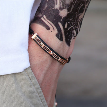 5pcs/lot CZ Paved Curved Bracelets for Men Men Bracelets Charms Beads Beyond
