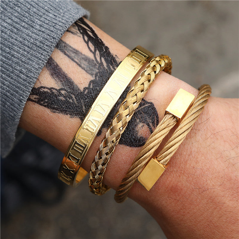 18k Solid Gold Fill Mens Bracelet With Double Buckle And Four Sided  Grinding 12mm Hip Hop Jewelry Chain, 21cm Width From Wyd998, $27.04 |  DHgate.Com