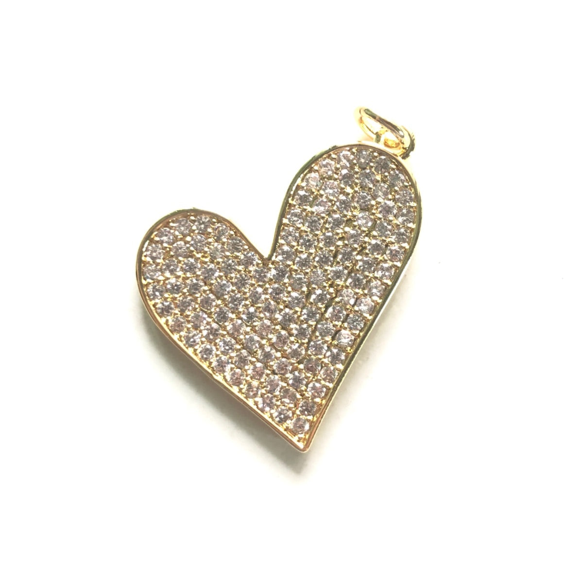10pcs/lot 30*28mm CZ Paved Heart Charm Pendants Gold CZ Paved Charms Hearts New Charms Arrivals Charms Beads Beyond