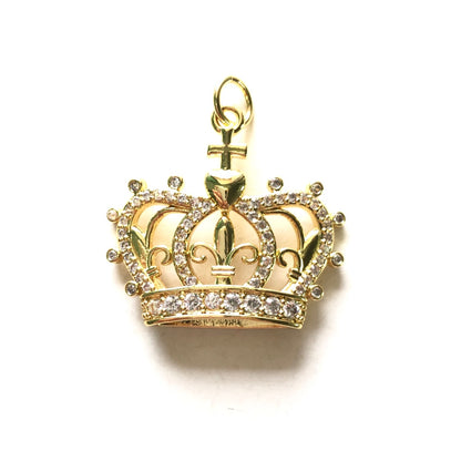 10pcs/lot CZ Paved Crown Charms CZ Paved Charms Crowns New Charms Arrivals Charms Beads Beyond