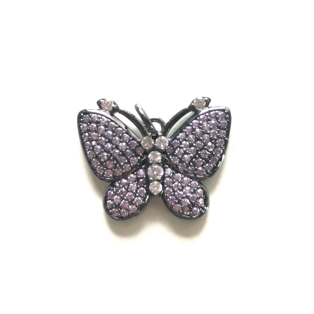 5pcs/lot 25*20mm Multicolor CZ Paved Butterfly Charms CZ Paved Charms Butterflies Colorful Zirconia New Charms Arrivals Charms Beads Beyond