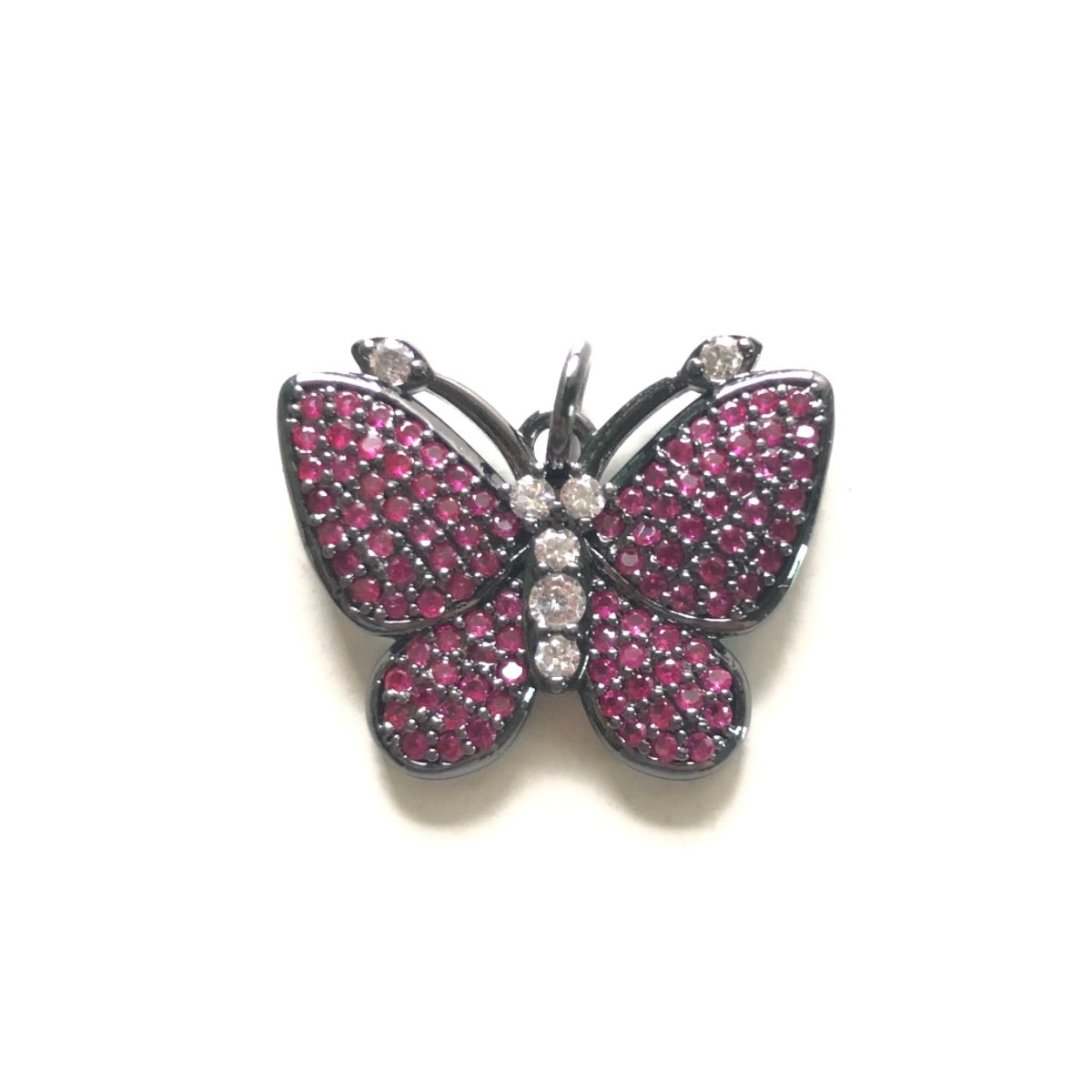 5pcs/lot 25*20mm Multicolor CZ Paved Butterfly Charms CZ Paved Charms Butterflies Colorful Zirconia New Charms Arrivals Charms Beads Beyond