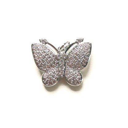 10pcs/lot 25*20mm CZ Paved Butterfly Charms CZ Paved Charms Butterflies New Charms Arrivals Charms Beads Beyond