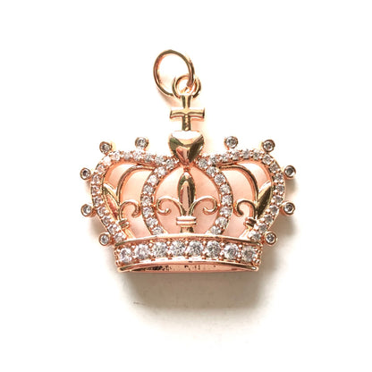 10pcs/lot CZ Paved Crown Charms CZ Paved Charms Crowns New Charms Arrivals Charms Beads Beyond