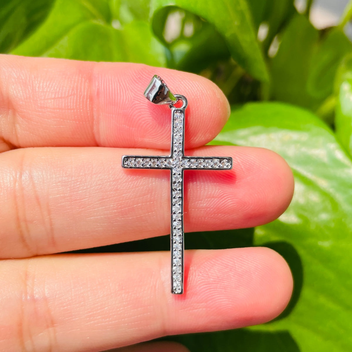 10pcs/lot Gold Silver Plated CZ Paved Cross Charms Silver CZ Paved Charms Crosses New Charms Arrivals Charms Beads Beyond