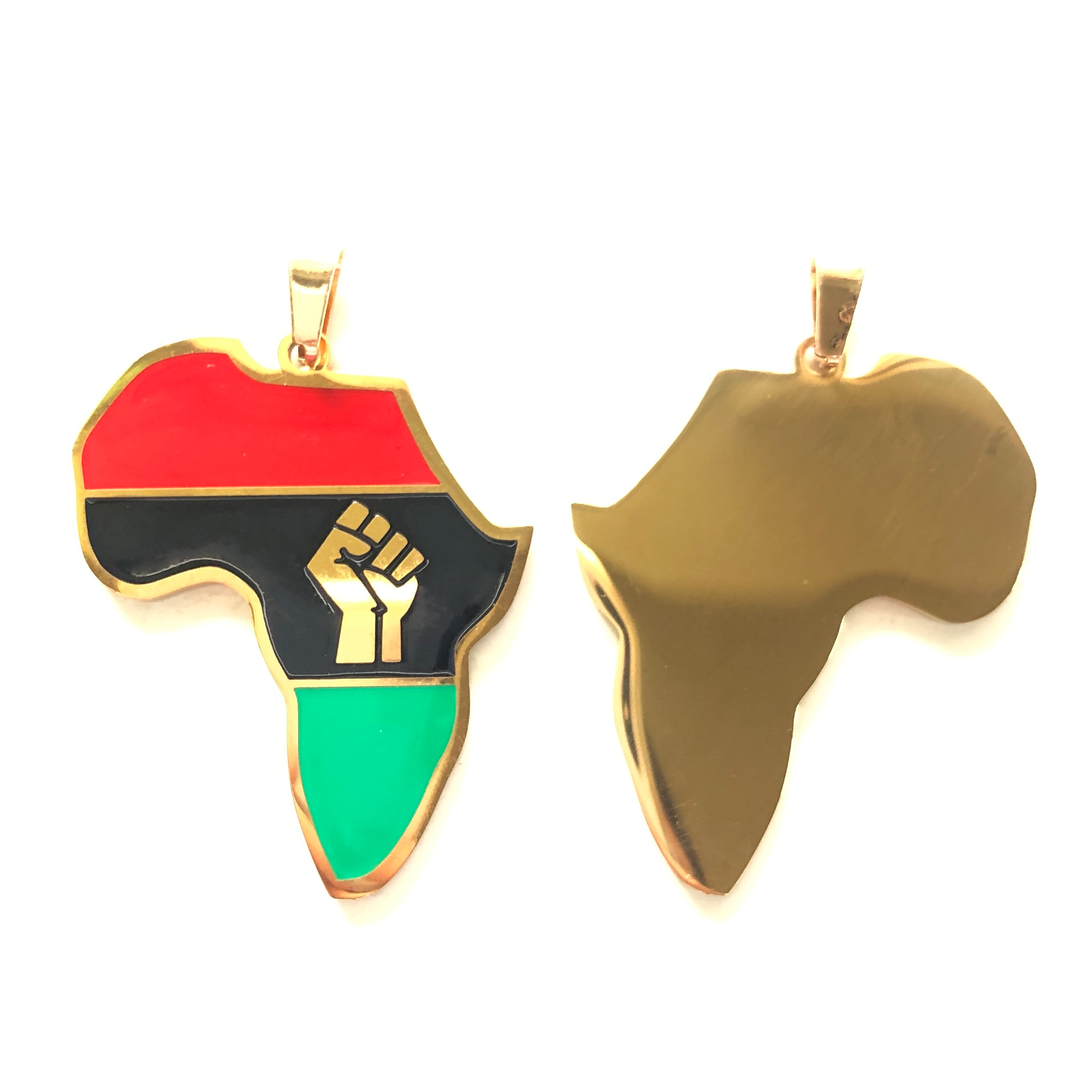 5-10pcs/lot 40*32mm Stainless Steel Black Lives Matter Africa Map Charms Black History Month Juneteenth Awareness Stainless Steel Charms Juneteenth & Black History Month Awareness Charms Beads Beyond