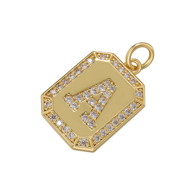 10-26pcs/lot 21.5*13mm CZ Plated Initial Alphabet Charms-Gold & Silver | Charms | Charms Beads Beyond 10pcs / Silver