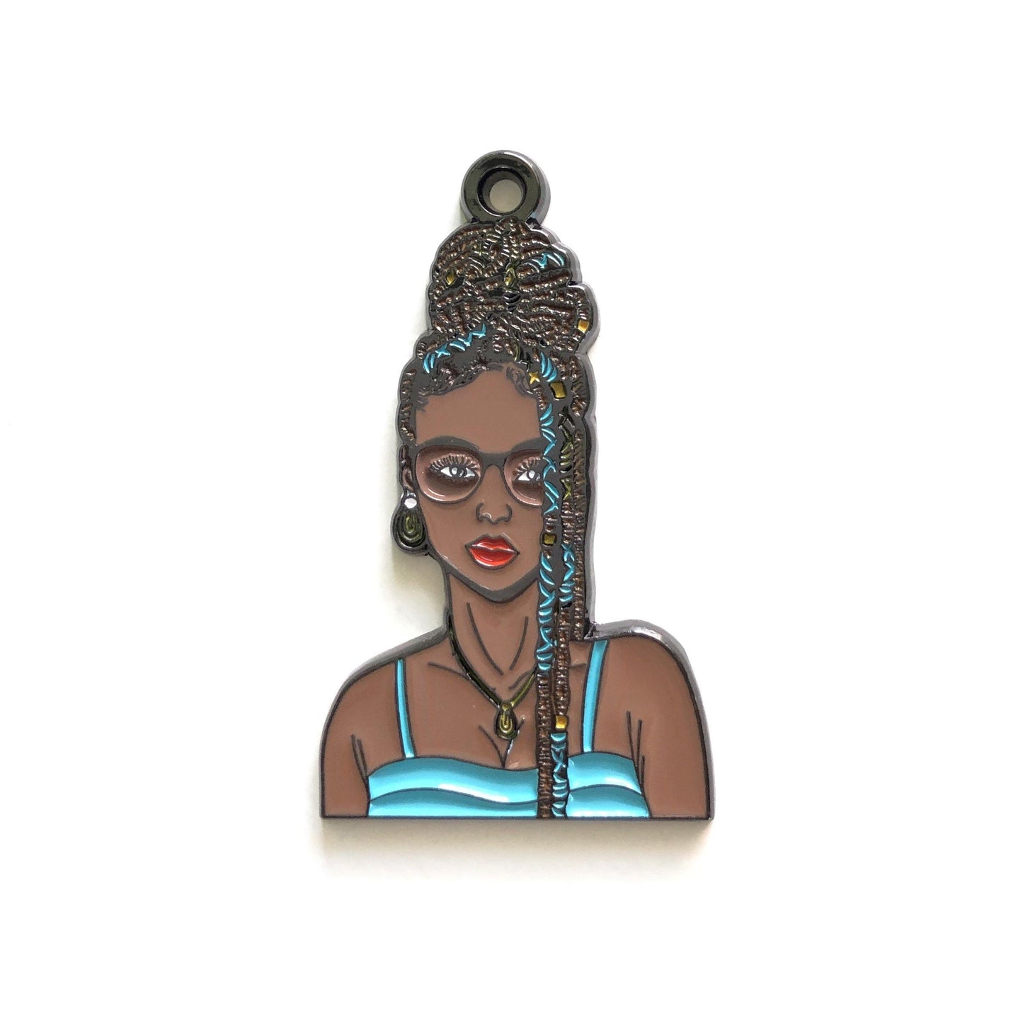 10pcs/lot Afro Black Girl Charms Enamel Afro Charms On Sale Charms Beads Beyond