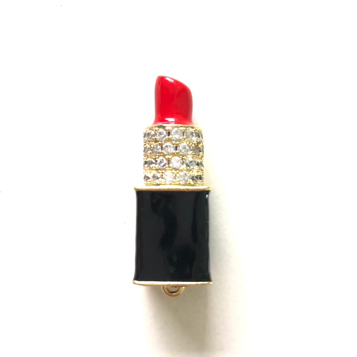 10pcs/lot 33*11mm CZ Paved Lipstick Charms Gold CZ Paved Charms Fashion New Charms Arrivals Charms Beads Beyond