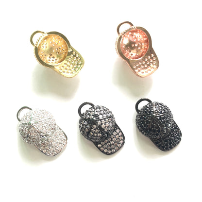 10pcs/lot 25*16mm CZ Pave Fleur De Lis BaseBall Cap Saints Charms CZ Paved Charms Fashion Louisiana Inspired On Sale Charms Beads Beyond