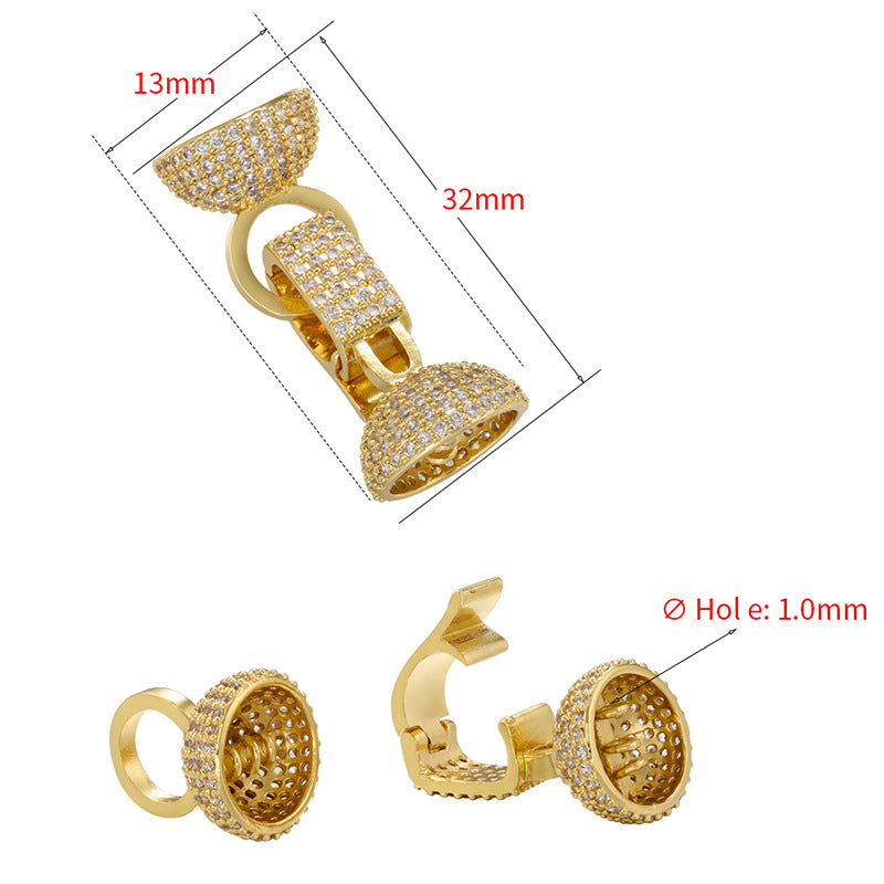 5pcs/lot CZ Paved Clasps for Bracelets & Necklaces Making Accessories Charms Beads Beyond