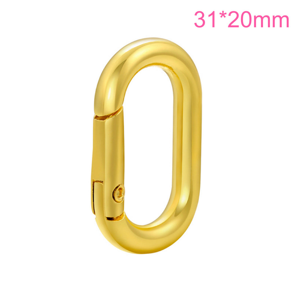 20pcs/lot 18 Gold Plated Circle, Heart, Ellipse Clasps for Bracelet & Necklace Making Ellipse-Gold Accessories Charms Beads Beyond