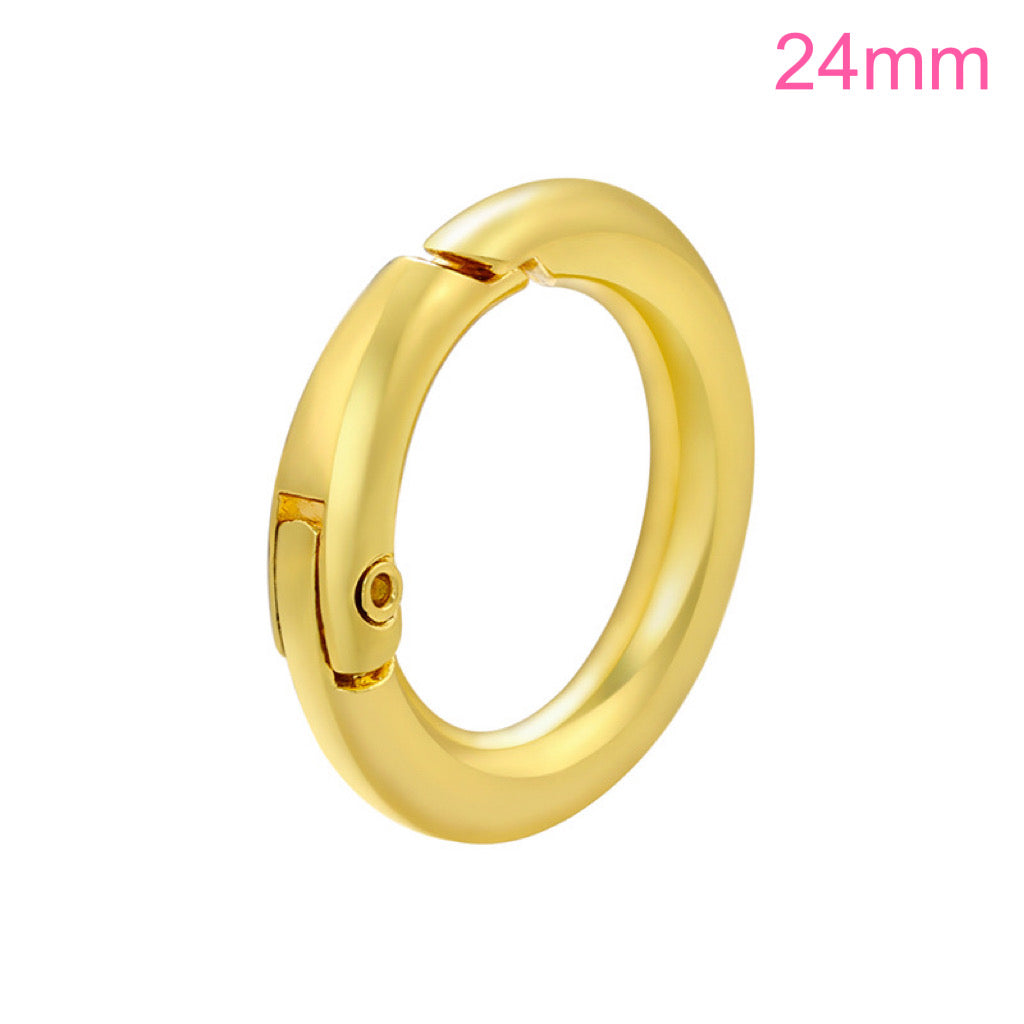 20pcs/lot 18 Gold Plated Circle, Heart, Ellipse Clasps for Bracelet & Necklace Making Big Circle-Gold Accessories Charms Beads Beyond