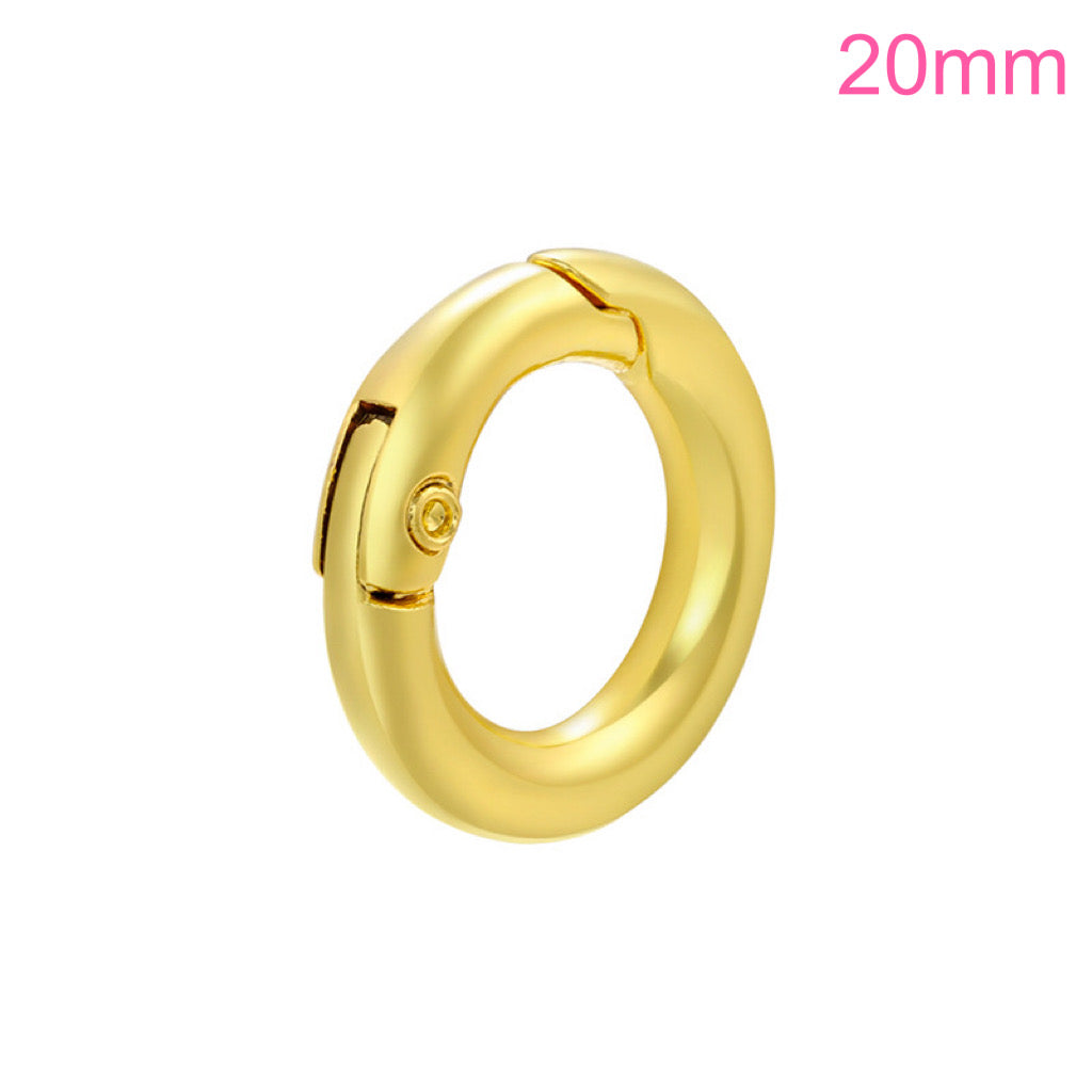 20pcs/lot 18 Gold Plated Circle, Heart, Ellipse Clasps for Bracelet & Necklace Making Small Circle-Gold Accessories Charms Beads Beyond