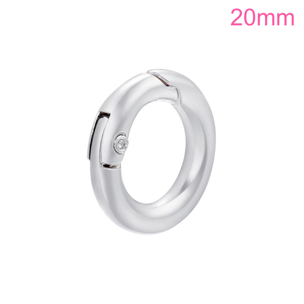 20pcs/lot 18 Gold Plated Circle, Heart, Ellipse Clasps for Bracelet & Necklace Making Small Circle-Silver Accessories Charms Beads Beyond