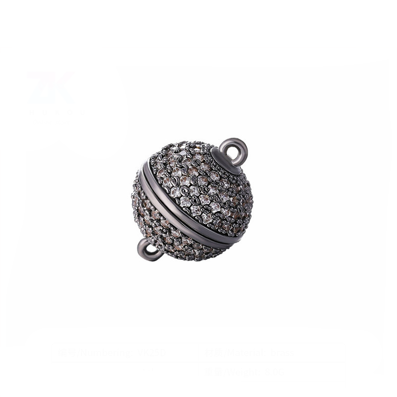 10pcs/lot 8/10/12/14/16mm CZ Paved Round Ball Magnetic Clasps for Bracelets & Necklace Making Black Accessories Colorful Zirconia Charms Beads Beyond