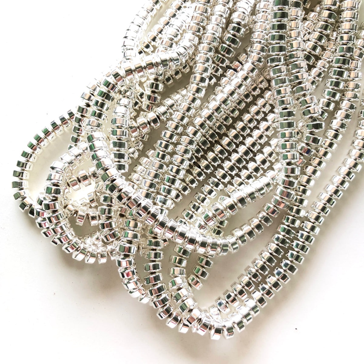 2 Strands/lot 8*4.5mm Flat Round Hematite Stone Beads Silver Stone Beads Hematite Beads New Beads Arrivals Charms Beads Beyond