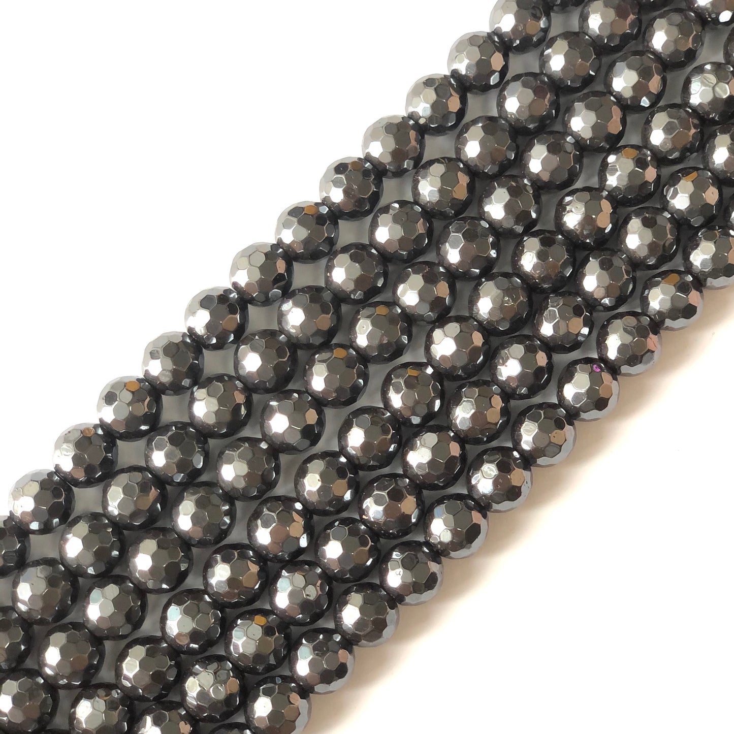 2 Strands/lot 6, 8, 10mm Gunmetal Hematite Faceted Beads Stone Beads 6mm Stone Beads 8mm Stone Beads Hematite Beads Charms Beads Beyond